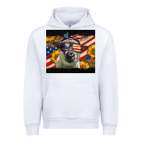 White Western 4th Of July Sheep Urban Hoodie - LillyAllenDesigns