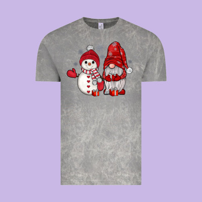 Snowman Gnome Vintage Tee Designed By Jahusdesignshop