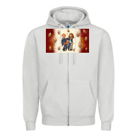 Dove Grey cartoon wizards Zipper Hoodie - TumblerDesignByShophia