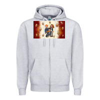 Heather Grey cartoon wizards Zipper Hoodie - TumblerDesignByShophia