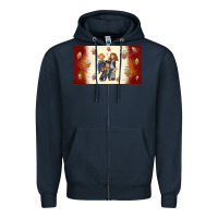Navy cartoon wizards Zipper Hoodie - TumblerDesignByShophia