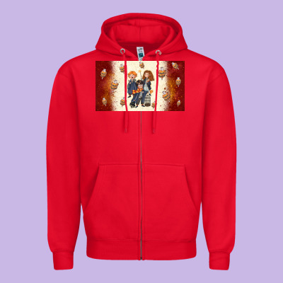 Cartoon Wizards Zipper Hoodie Designed By Tumblerdesignbyshophia