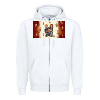 White cartoon wizards Zipper Hoodie - TumblerDesignByShophia