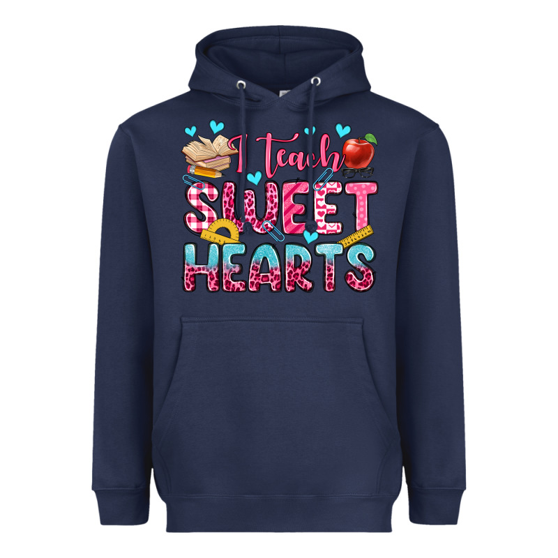 I Teach Sweet Hearts Olivia Heavyweight Hoodie by OliviaCreatesArt | Teevron