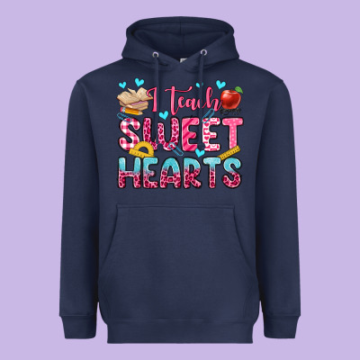 I Teach Sweet Hearts Olivia Heavyweight Hoodie Designed By Oliviacreatesart