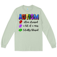Matcha i'm a hot mess always stressed and proudly autism Long Sleeve Tee - Artiststas