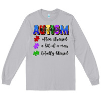 Moon Dust i'm a hot mess always stressed and proudly autism Long Sleeve Tee - Artiststas