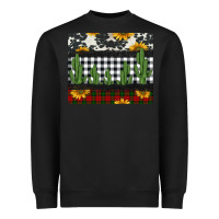 Black cowhide cacti sunflowers christmas mousepad Heavyweight Sweatshirt - Jasminsmagicworld