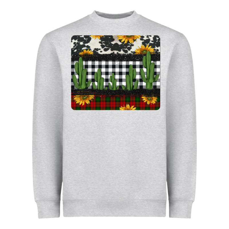 Cowhide Cacti Sunflowers Christmas Mousepad Heavyweight Sweatshirt by Jasminsmagicworld | Teevron