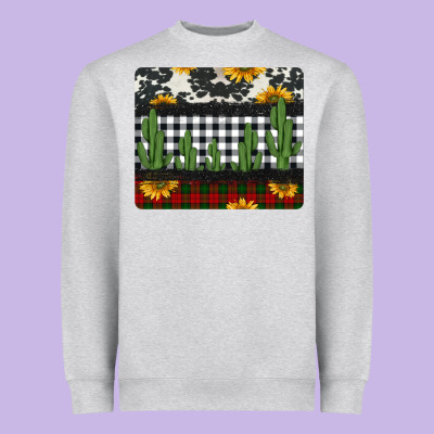 Cowhide Cacti Sunflowers Christmas Mousepad Heavyweight Sweatshirt Designed By Jasminsmagicworld