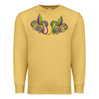 Antique Gold skeleton hands mardi gras Premium Sweatshirt - OliviaCreatesArt