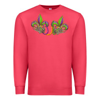 Cardinal skeleton hands mardi gras Premium Sweatshirt - OliviaCreatesArt