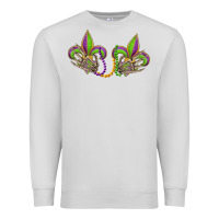 Dove Grey skeleton hands mardi gras Premium Sweatshirt - OliviaCreatesArt
