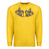 Lemon skeleton hands mardi gras Premium Sweatshirt - OliviaCreatesArt