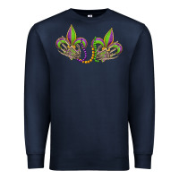 Navy skeleton hands mardi gras Premium Sweatshirt - OliviaCreatesArt