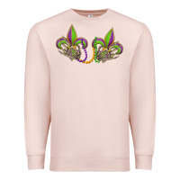 Pale Pink skeleton hands mardi gras Premium Sweatshirt - OliviaCreatesArt