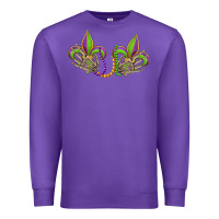 Purple skeleton hands mardi gras Premium Sweatshirt - OliviaCreatesArt