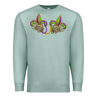 Seafoam skeleton hands mardi gras Premium Sweatshirt - OliviaCreatesArt
