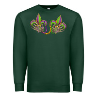 Sports Green skeleton hands mardi gras Premium Sweatshirt - OliviaCreatesArt