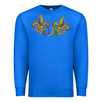 True Royal skeleton hands mardi gras Premium Sweatshirt - OliviaCreatesArt
