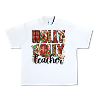 White holly jolly teacher Urban Heavy Tee - MaliasSmallBusiness