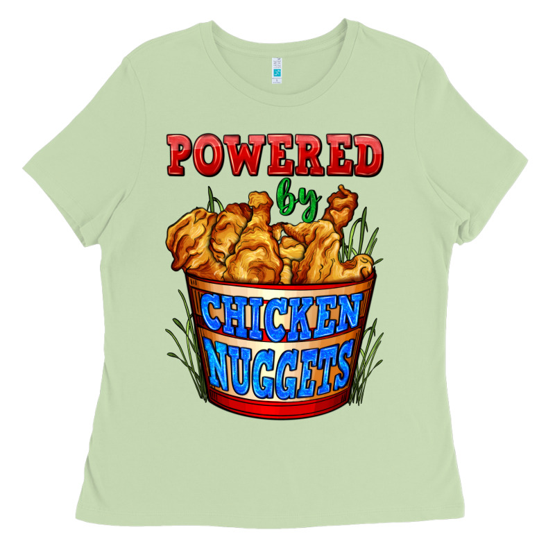 Powered By Chicken Nuggets Ladies Tee by AdoDesignShop | Teevron