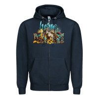 Navy Horse Mom Zipper Hoodie - HowdyJamesFarm