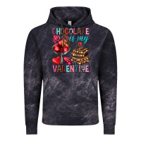 Cloud Black chocolate is my valentine Vintage Hoodie - NancyCooperArtShop