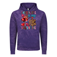 Cloud Purple chocolate is my valentine Vintage Hoodie - NancyCooperArtShop