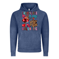 Vintage Denim chocolate is my valentine Vintage Hoodie - NancyCooperArtShop
