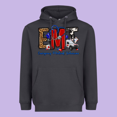 Emt Emergency Medical Technician Heavyweight Hoodie Designed By Oliviacreatesart