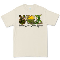 Bone peace love green lizard Premium Tee - LillyAllenDesigns