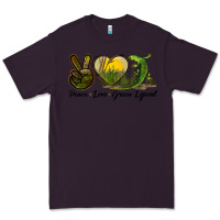 Plum peace love green lizard Premium Tee - LillyAllenDesigns
