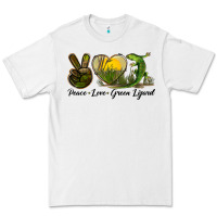 White peace love green lizard Premium Tee - LillyAllenDesigns