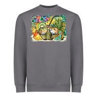 Storm coconut with fruits  background Heavyweight Sweatshirt - BarkalooDesign