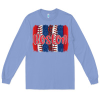 Colony Blue boston baseball team spirit brushstrokes Long Sleeve Tee - Artiststas