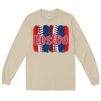 Mushroom boston baseball team spirit brushstrokes Long Sleeve Tee - Artiststas