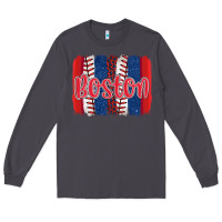 Smoke boston baseball team spirit brushstrokes Long Sleeve Tee - Artiststas