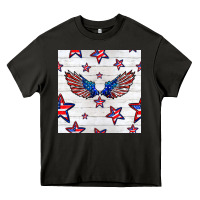 Asphalt patriotic eagle wing Heavy Core Tee - BundleAndBundleShop