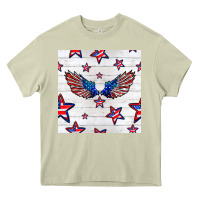 Mossy patriotic eagle wing Heavy Core Tee - BundleAndBundleShop