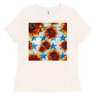 Bone patriotic sunflowers and stars Ladies Tee - BundleAndBundleShop