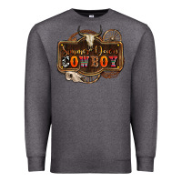 Charcoal Heather simmer down cowboy olivia Premium Sweatshirt - OliviaCreatesArt