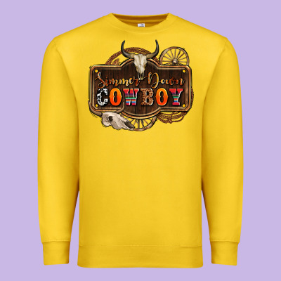 Simmer Down Cowboy Olivia Premium Sweatshirt Designed By Oliviacreatesart