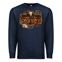 Navy simmer down cowboy olivia Premium Sweatshirt - OliviaCreatesArt