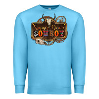 Ocean Blue simmer down cowboy olivia Premium Sweatshirt - OliviaCreatesArt