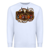 White simmer down cowboy olivia Premium Sweatshirt - OliviaCreatesArt