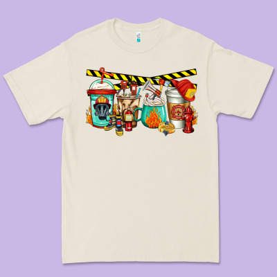 Firefighter Coffee Premium Tee Designed By Jasminsmagicworld