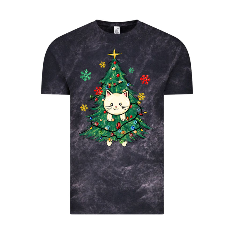 Christmas Tree Cat Vintage Tee by MaliasSmallBusiness | Teevron