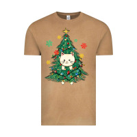 Vintage Camel christmas tree cat Vintage Tee - MaliasSmallBusiness