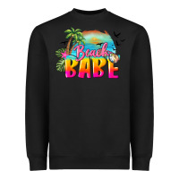 Black beach babe Heavyweight Sweatshirt - BarkalooDesign